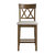 Carlow 42 in. Full Back Wood Frame Bar Stool With Double Cross Back Fabric Seat (Set of 2)