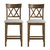 Carlow 42 in. Full Back Wood Frame Bar Stool With Double Cross Back Fabric Seat (Set of 2) - Light Oak