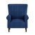 Carlson Velvet Club Channel Tufted Back Accent Chair - Navy Blue