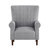 Carlson Velvet Club Channel Tufted Back Accent Chair - Dark Gray