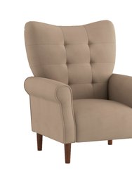 Cecily Velvet Tufted Back Club Accent Chair