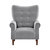 Cecily Velvet Tufted Back Club Accent Chair - Dark Gray