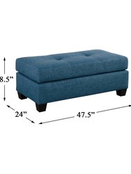 Charley Textured Fabric Upholstery Ottoman