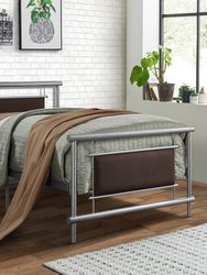 Clematis Silver Metal Frame Twin Platform Bed