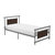 Clematis Silver Metal Frame Twin Platform Bed