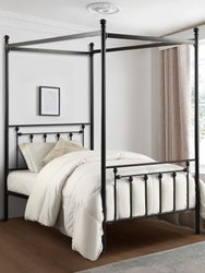 Crosby Black Metal Frame Twin Canopy Bed