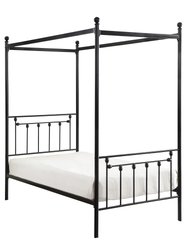 Crosby Black Metal Frame Twin Canopy Bed