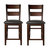 Edam 42 in. Light Cherry Full Back Wood Frame Dining Bar Stool with Faux Leather Seat - Set of 2 - Light Cherry