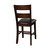 Edam 42 in. Light Cherry Full Back Wood Frame Dining Bar Stool with Faux Leather Seat - Set of 2