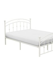 Erwan White Metal Frame Platform Bed