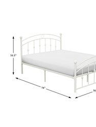 Erwan White Metal Frame Platform Bed