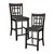 Euro 41.5 in. Dark Cherry Full Back Wood Frame Dining Bar Stool with Faux Leather Seat - Set of 2 - Dark Cherry