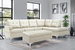 Falun White Tufted Faux Leather Upholstery Ottoman