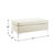 Falun White Tufted Faux Leather Upholstery Ottoman