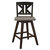 Fenton 37.5 in. Full Back Wood Frame Swivel Dining Bar Stool with Back Wooden Seat - Set of 2