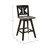 Fenton 37.5 in. Full Back Wood Frame Swivel Dining Bar Stool with Back Wooden Seat - Set of 2