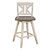 Fenton 37.5 in. Full Back Wood Frame Swivel Dining Bar Stool with Back Wooden Seat - Set of 2