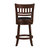 Fischer Dark Cherry Full Back Wood Frame Swivel Bar Stool with Faux Leather Seat