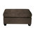 Garbo Tufted Velvet Upholstery Ottoman - Chocolate