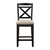 Gilman 42 in. Black Full Back Wood Frame Bar Stool With Fabric Seat (Set of 2)