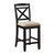 Gilman 42 in. Black Full Back Wood Frame Bar Stool With Fabric Seat (Set of 2)