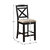 Gilman 42 in. Black Full Back Wood Frame Bar Stool With Fabric Seat (Set of 2)