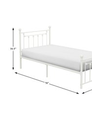 Griffon White Metal Frame Platform Bed