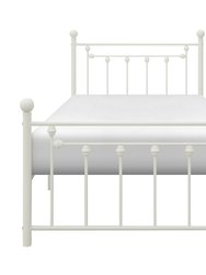 Griffon White Metal Frame Platform Bed - White