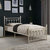 Griffon White Metal Frame Platform Bed