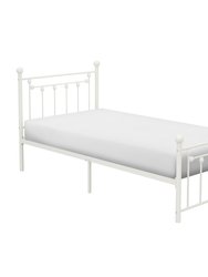 Griffon White Metal Frame Platform Bed