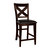 Jarvis 43.25 in. Warm Merlot Full Back Wood Frame Dining Bar Stool with Faux Leather Seat - Set of 2