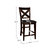 Jarvis 43.25 in. Warm Merlot Full Back Wood Frame Dining Bar Stool with Faux Leather Seat - Set of 2