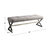 Jaunt Faux Leather Chrome Metal Frame Bench With Upholstered Cushion