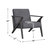 Jenson Velvet Solid Wood Frame Accent Chair