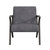 Jenson Velvet Solid Wood Frame Accent Chair - Gray