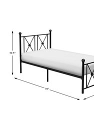 Kari Black Metal Frame Platform Bed