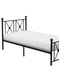 Kari Black Metal Frame Platform Bed