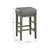 Kinsale 26 in. Backless Wood Frame Square Bar Stool With Faux Leather Seat (Set of 2)