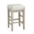 Kinsale 26 in. Backless Wood Frame Square Bar Stool With Faux Leather Seat (Set of 2)