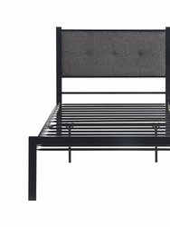 Lana Black Metal Frame Platform Bed - Black