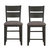 Lark 41 in. Gray Full Back Wood Frame Dining Bar Stool With Fabric Seat (Set of 2) - Gray