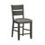 Lark 41 in. Gray Full Back Wood Frame Dining Bar Stool With Fabric Seat (Set of 2)