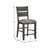 Lark 41 in. Gray Full Back Wood Frame Dining Bar Stool With Fabric Seat (Set of 2)