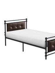 Lia Black Metal Frame Twin Platform Bed