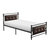 Lia Black Metal Frame Twin Platform Bed