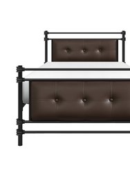 Lia Black Metal Frame Twin Platform Bed - Black