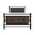 Lia Black Metal Frame Twin Platform Bed - Black