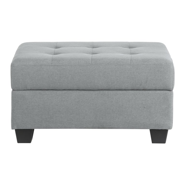 Nea Tufted Storage Ottoman - Gray