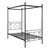 Norhill Black Metal Frame Twin Canopy Bed - Black