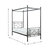 Norhill Black Metal Frame Twin Canopy Bed